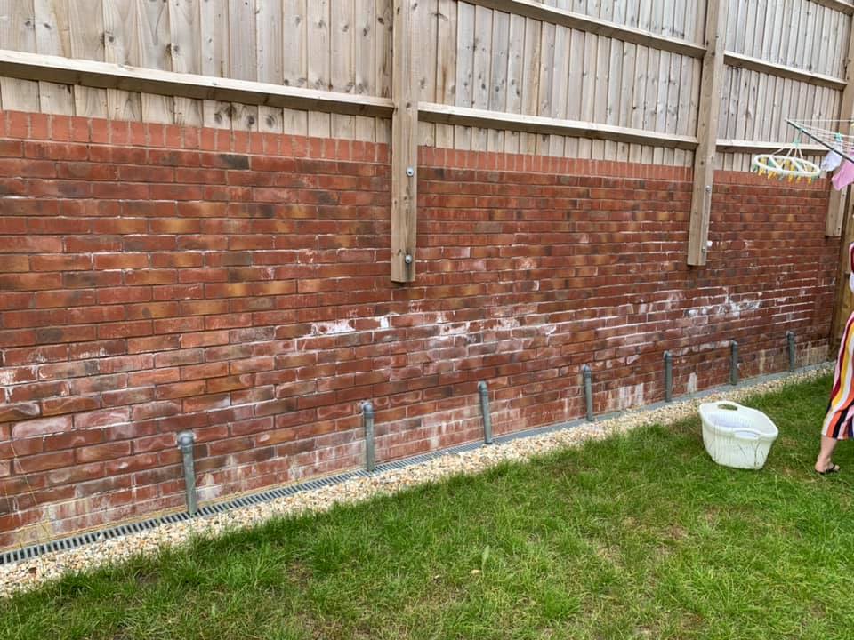 before brick cleaning